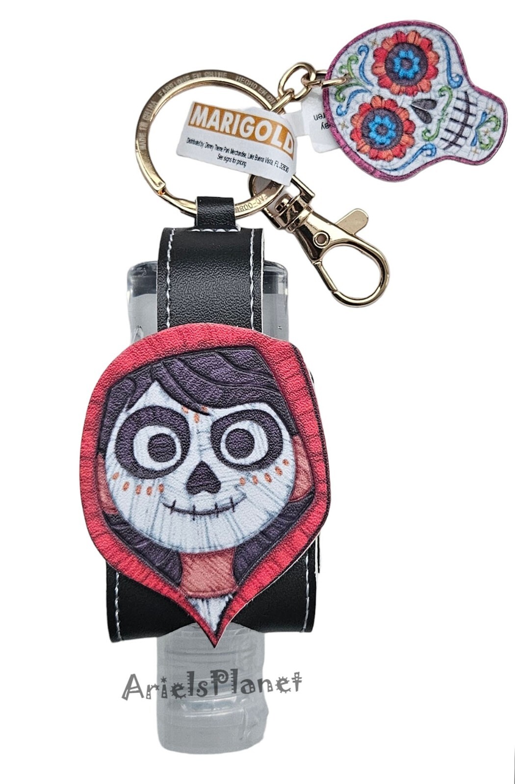 Disney Pixar Coco Miguel Dia de Los Muertos Sanitizer Holder Keychain Charm