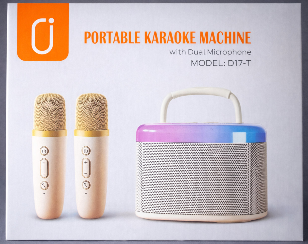 Portable Karaoke Machine Bluetooth Speaker RGB Lights w/ Dual Microphones