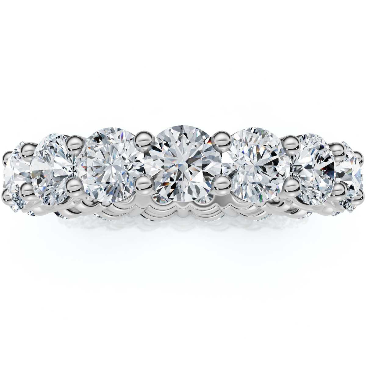 2 - 6Ct TW Diamond Eternity Ring 14k Gold Anniversary Lab Grown Wedding Band