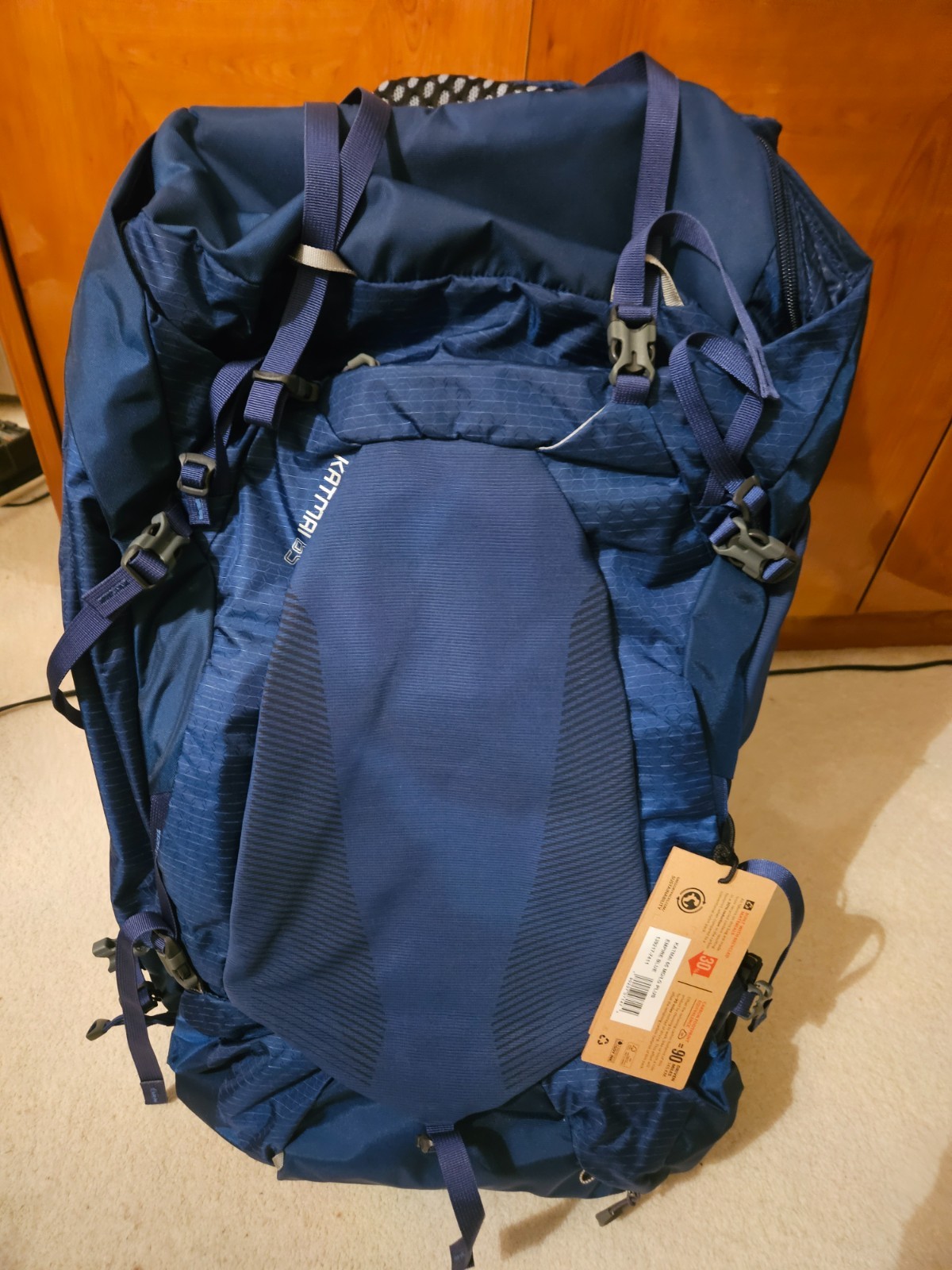 Gregory Katmai 65L Hunting Hiking Fishing Camping Backpack, Empire Blue, M/L NWT