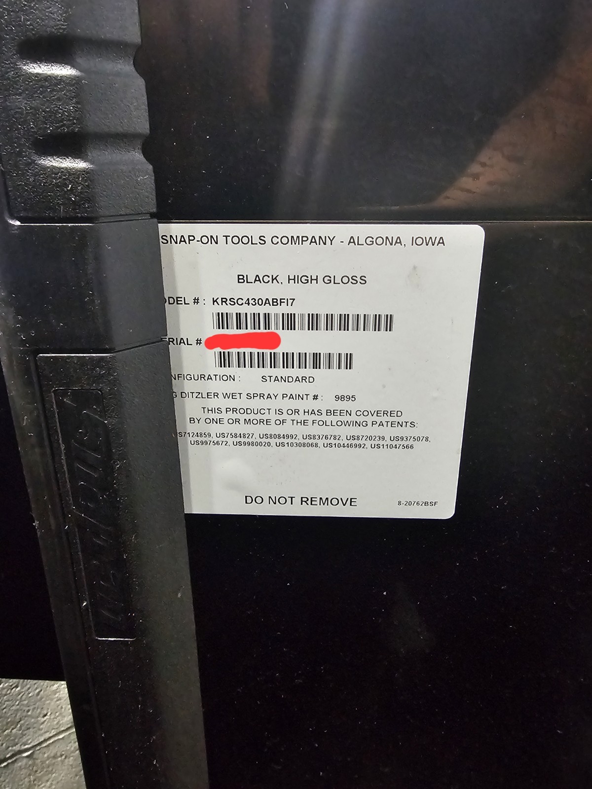 Snap On Tool Box 40 Inch Wide Split Sliding Lid Model KRSC430ABFI7