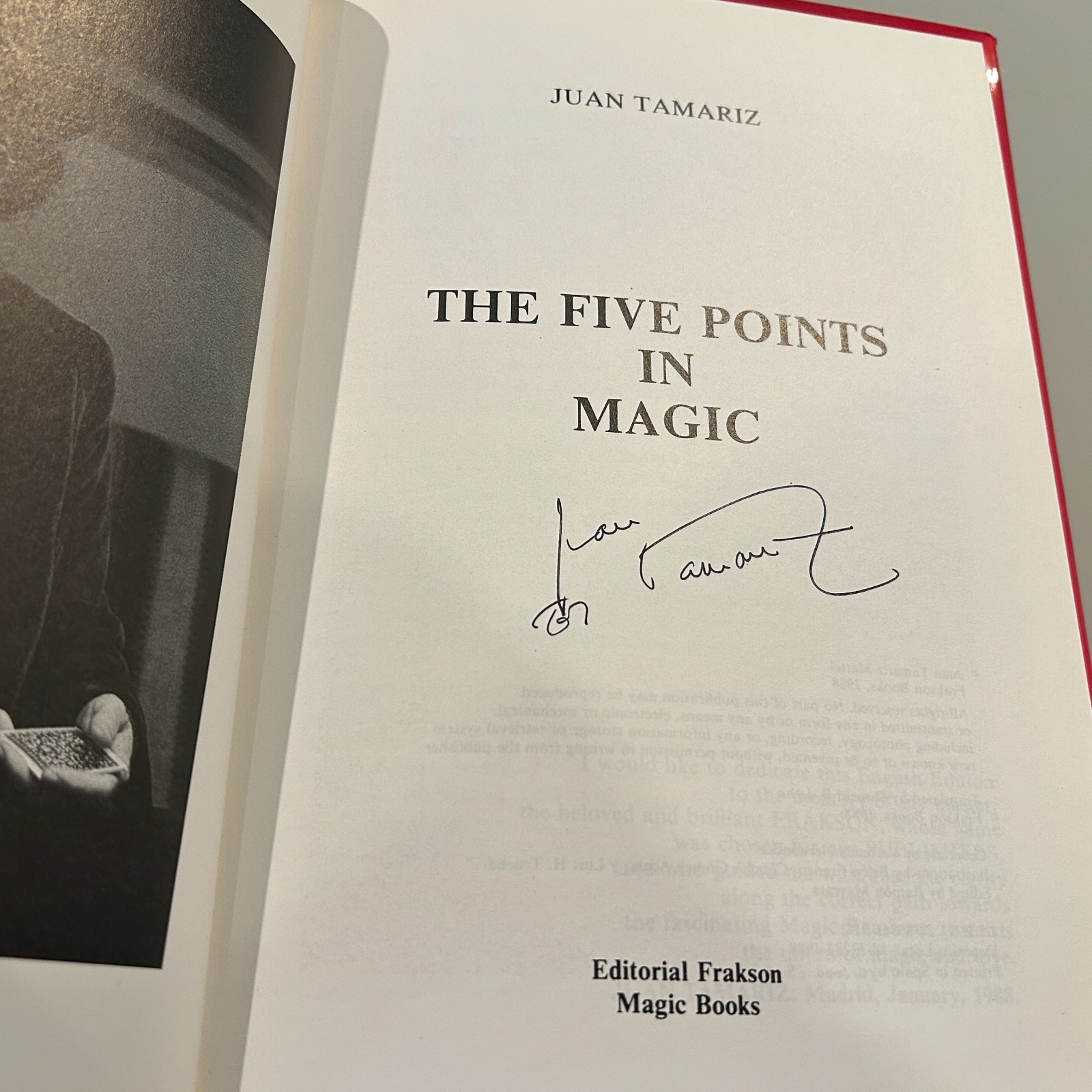 The Five Points in Magic - Juan Tamariz *RARE & SIGNED*