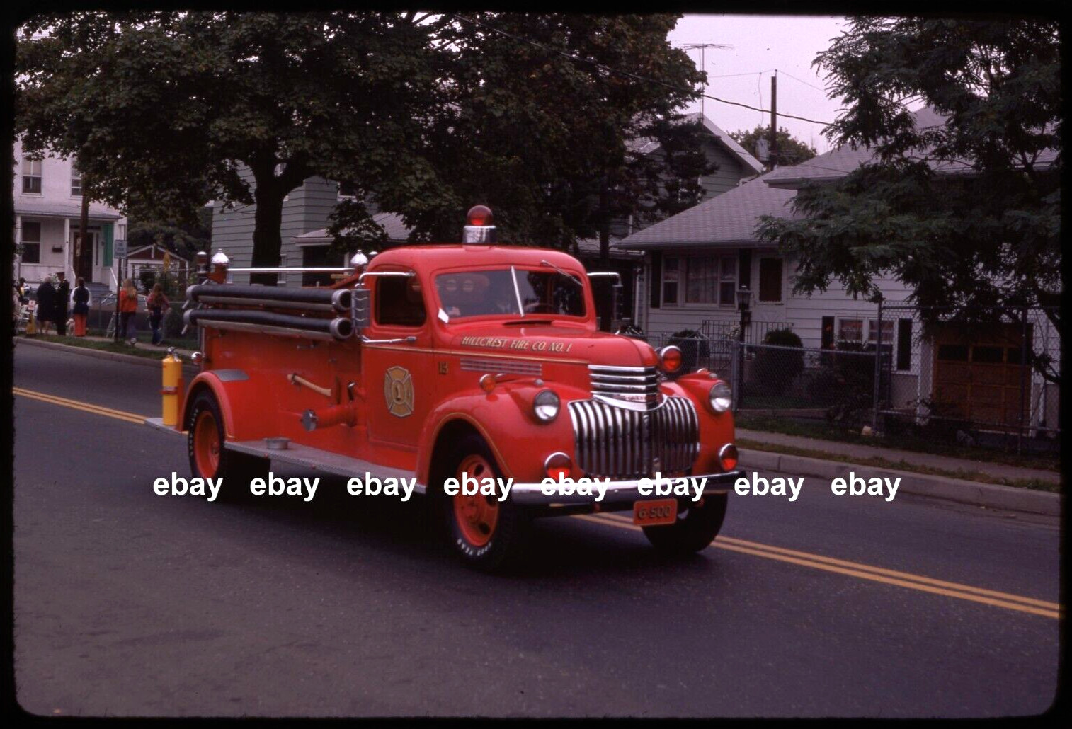 Hillcrest NY 1940s Chevrolet pumper 6-500 Fire Apparatus Slide