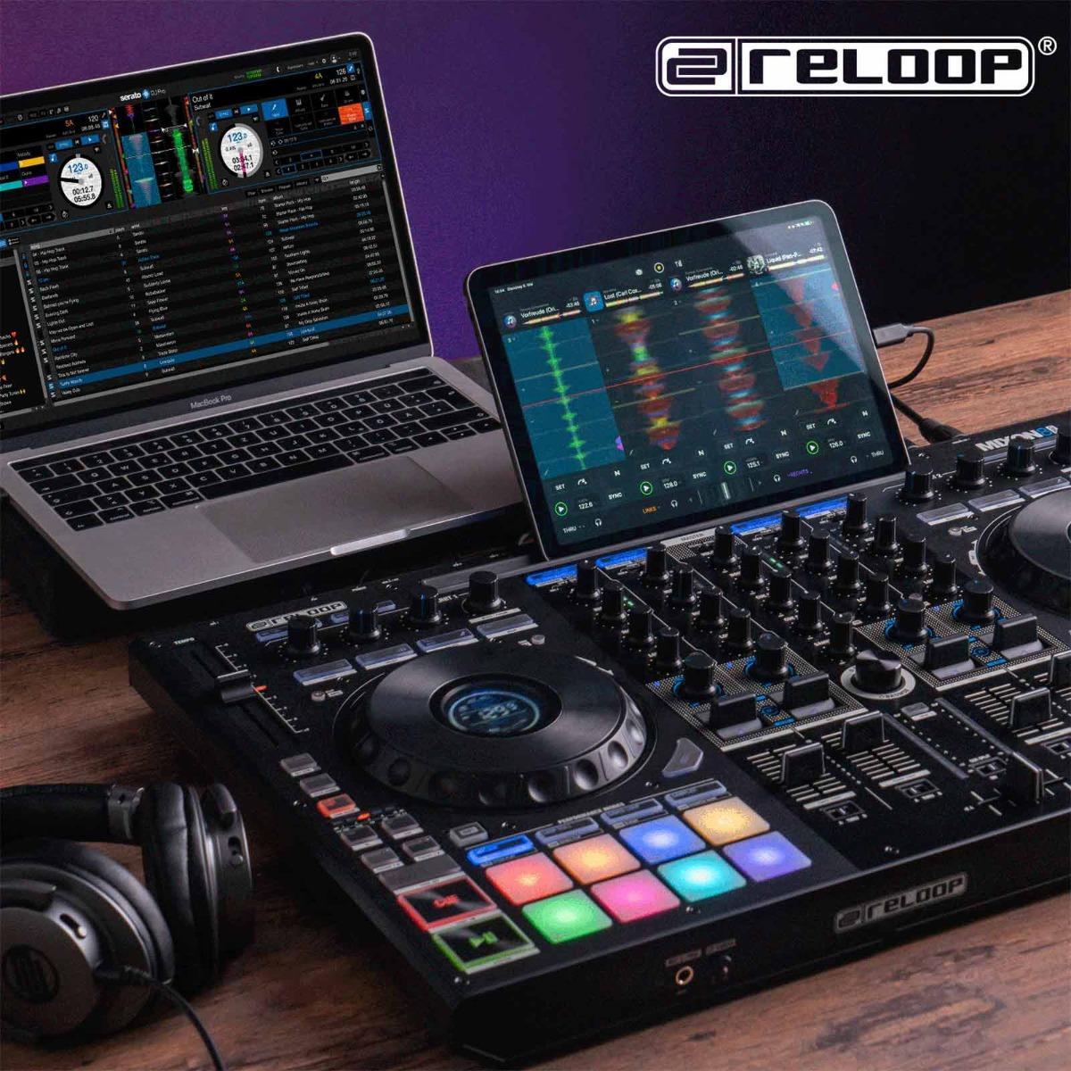 Reloop MIXON-8-PRO Serato & Djay 4-Channel Hybrid DJ Controller