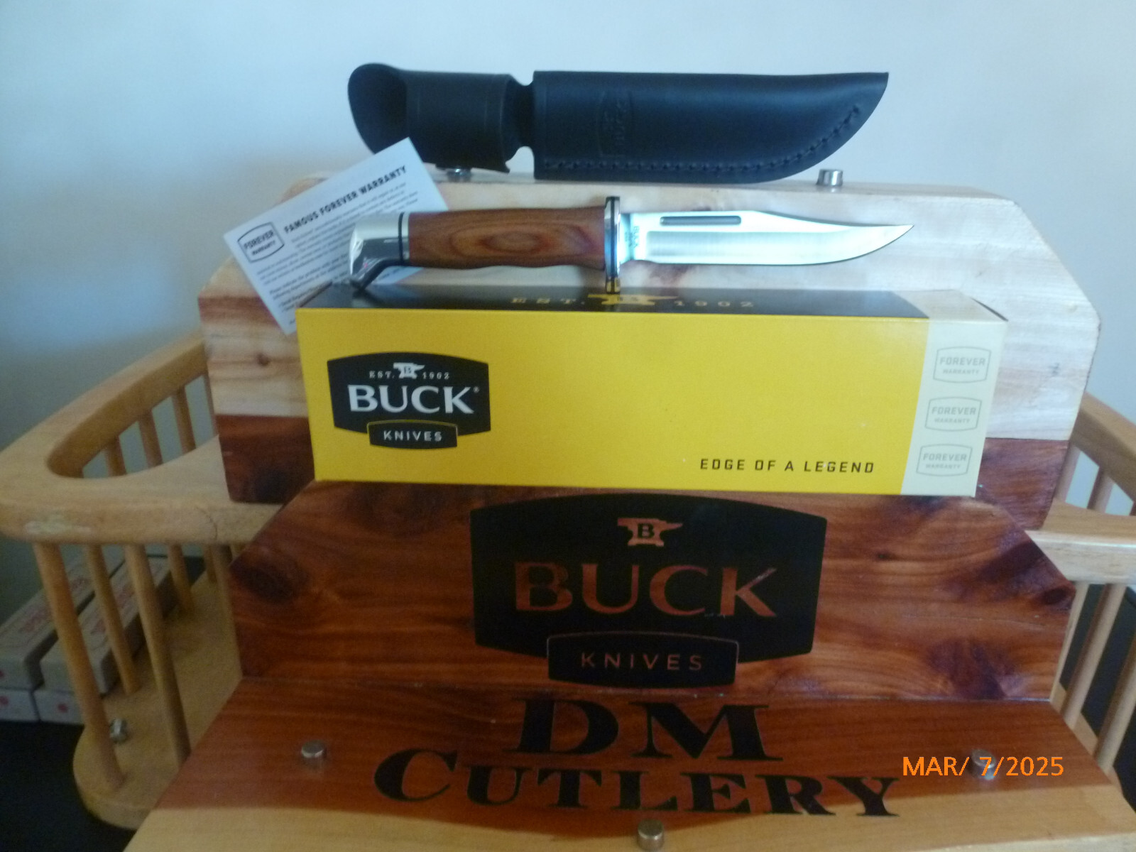 Buck 117CCS1 Brahma Heritage Series Fixed Blade Knife USA  W/Leather Sheath NIB
