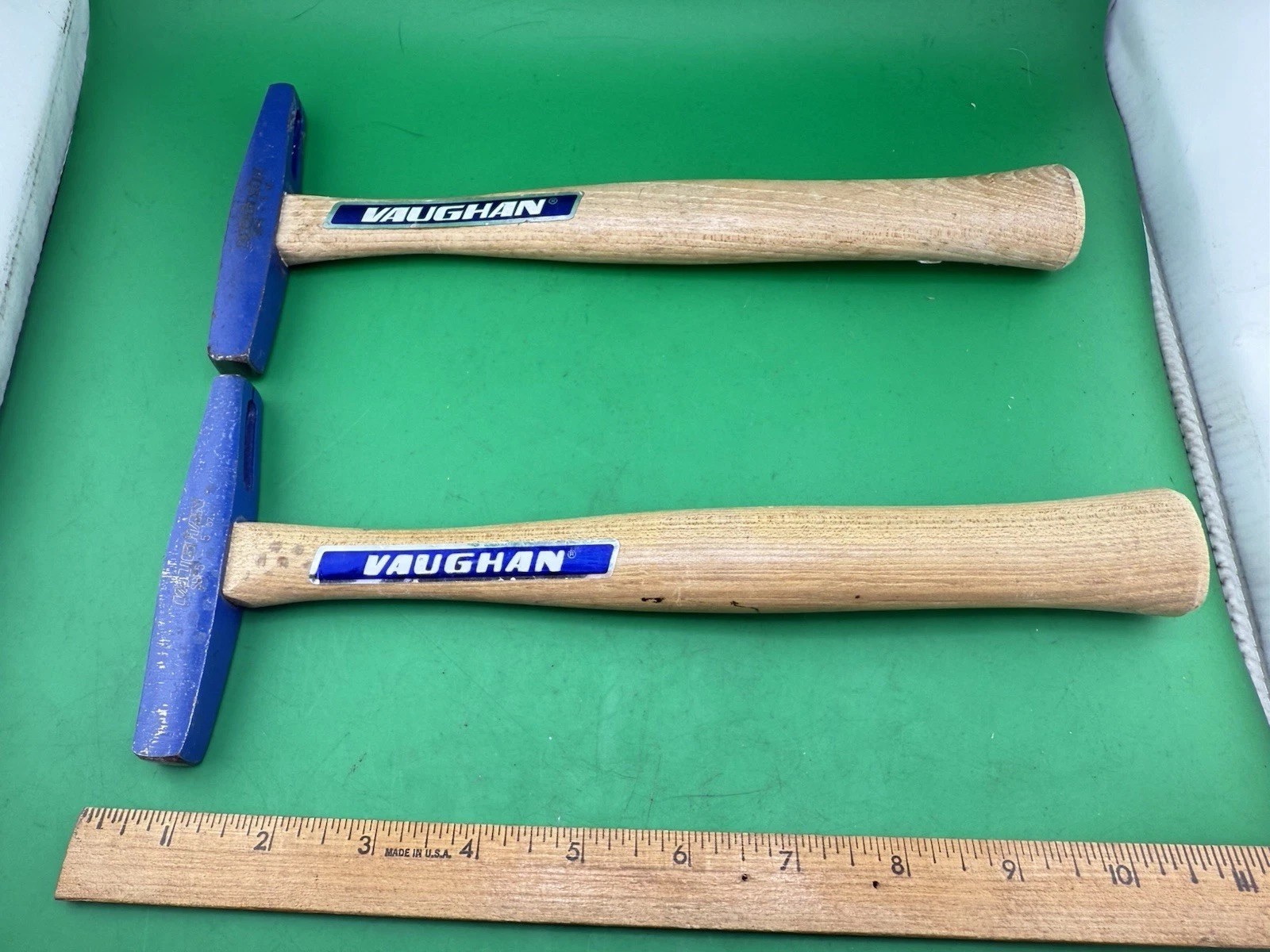 Lot Of 2 Vaughan SBP5 Magnetic Tack Hammer 5 oz. 11" Long Wooden Handle Nice