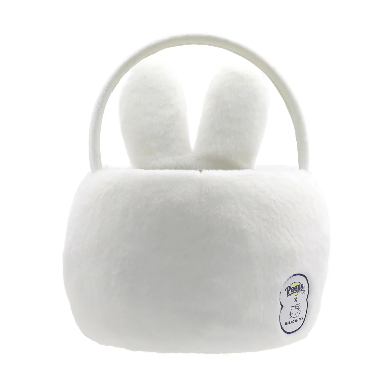 HELLO KITTY White PEEPS JUMBO SIZE Easter Bunny Basket W/Handle! - 9.25" X 15.5"