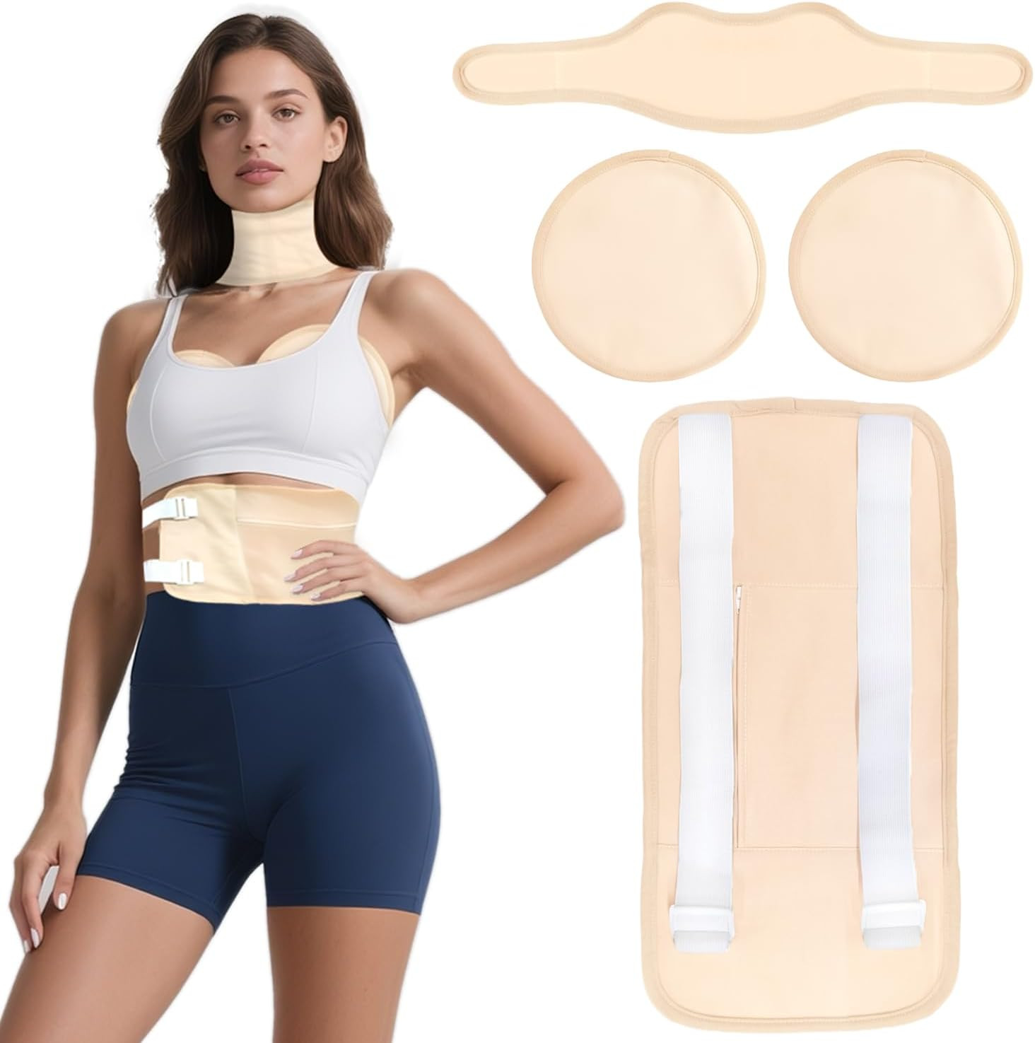 Castor Oil Pack Wraps - 4Pc Organic Cotton Set for Liver Detox, Hormonal Balance