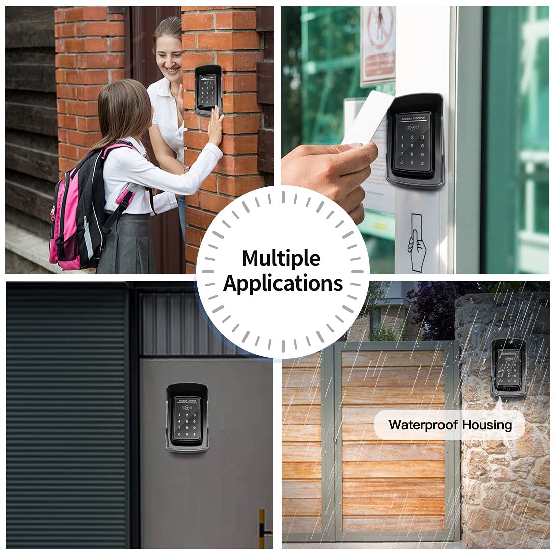 TOPENS TC175P Touch Panel Wired Keypad, Universal Keyless Entry Keypad DC 12V