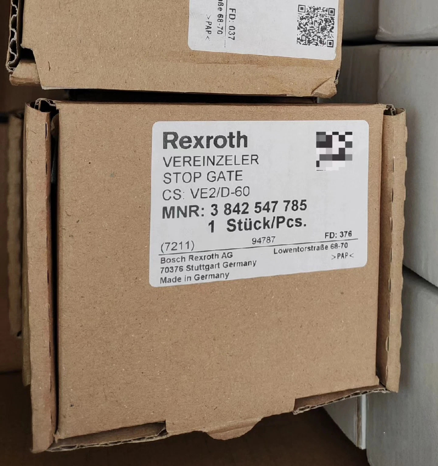 1pc New Rexroth 3842547785 VE2/D-60 Clang Stop Actuator