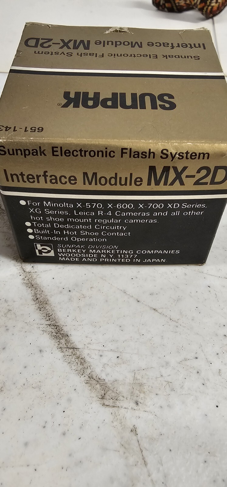 SUNPAK MX-2D FLASH INTERFACE MODULE NEW IN BOX. V10
