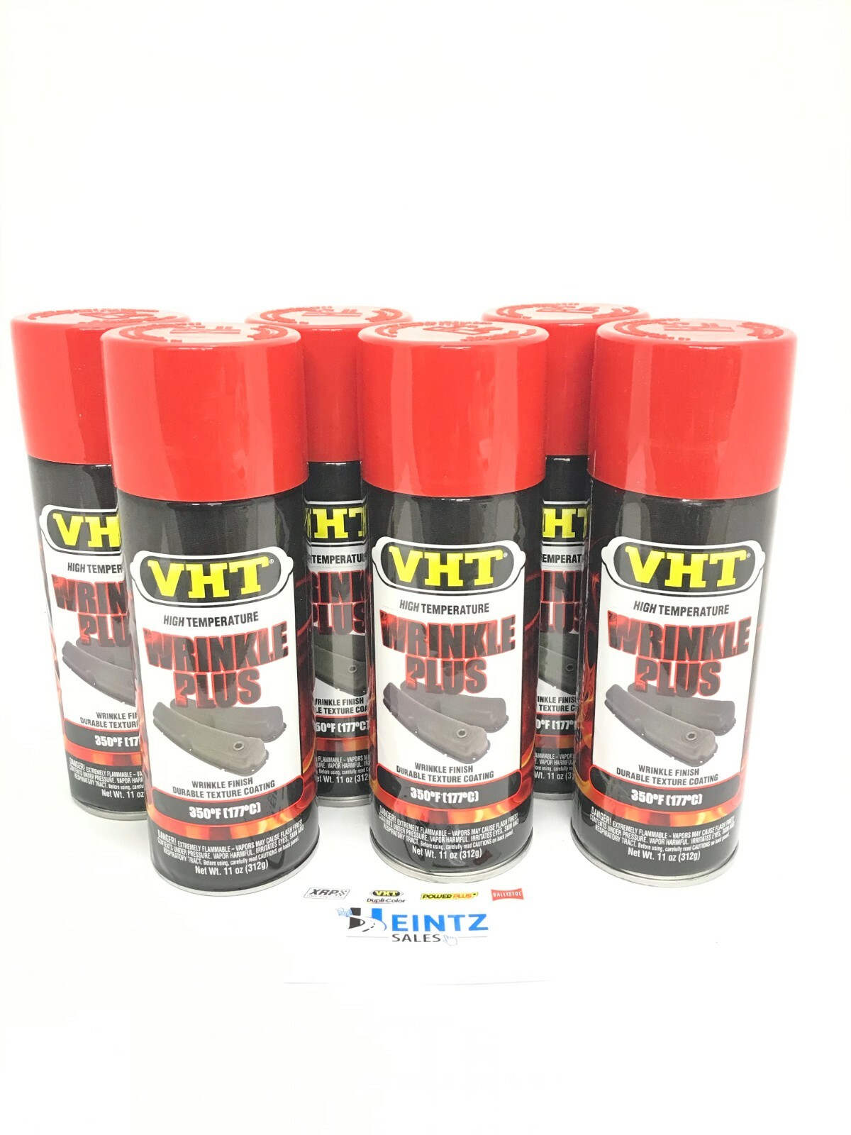 VHT SP204-6 PACK RED High Temperature Wrinkle Finish Durable Texture Coating