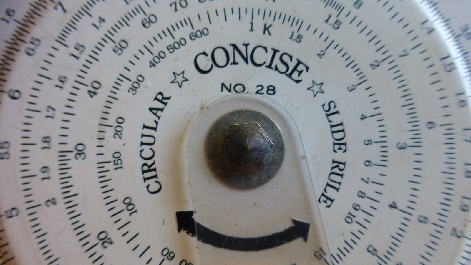 Vintage Concise Circular Slide Rule Instructions + Case British Crane Excavator