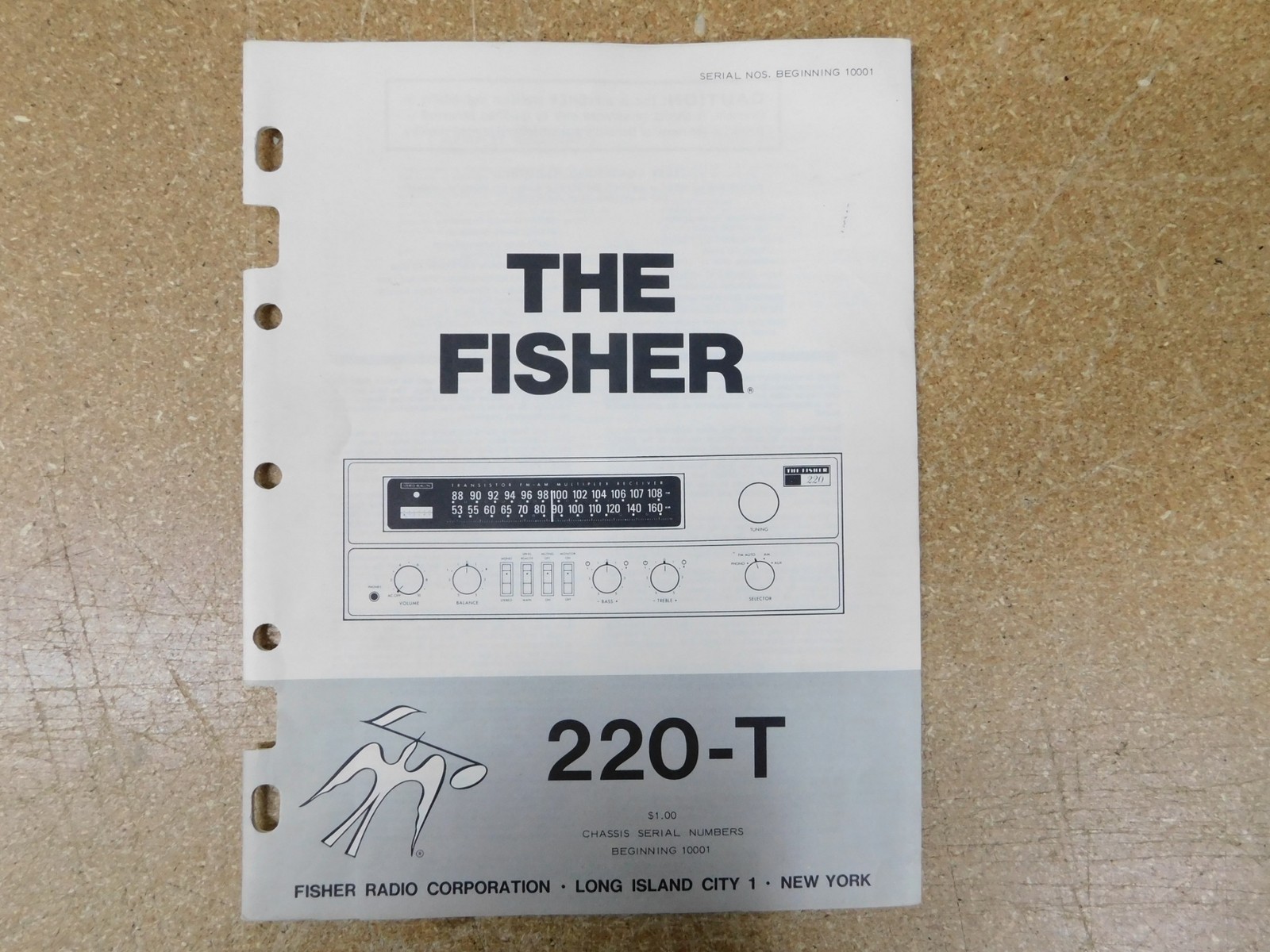 The Fisher 220-T Receiver Service Manual w/ Schematics (original)