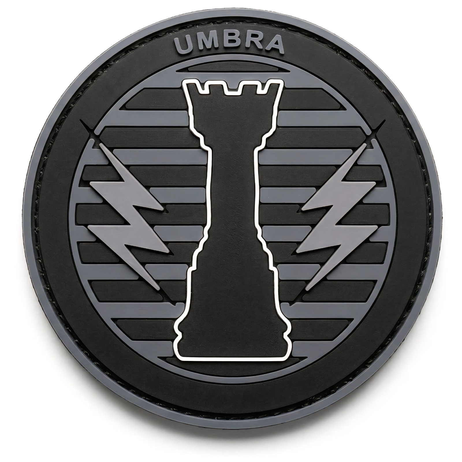 Shadow Company Umbra Morale PVC Rubber COD Patch - 3 x 3 Inch Hook Fastener