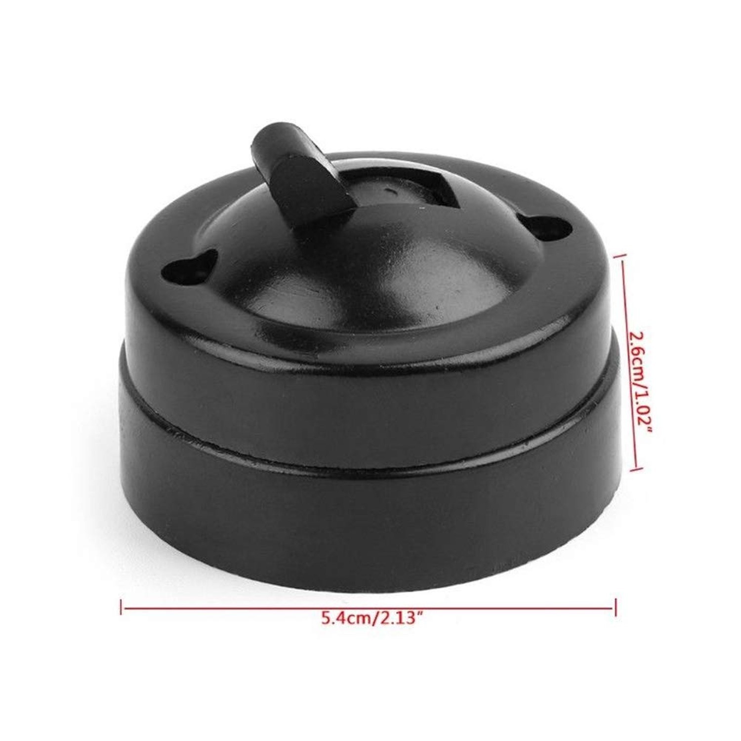 Retro Single Control Switch, Mounted Wall Light Switch, Round Old-Fashioned F...