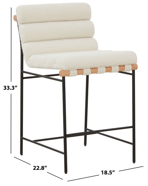 Safavieh MACIBELLA BOUCLE COUNTER STOOL, Reduced Price 2172783395 SFV5142B