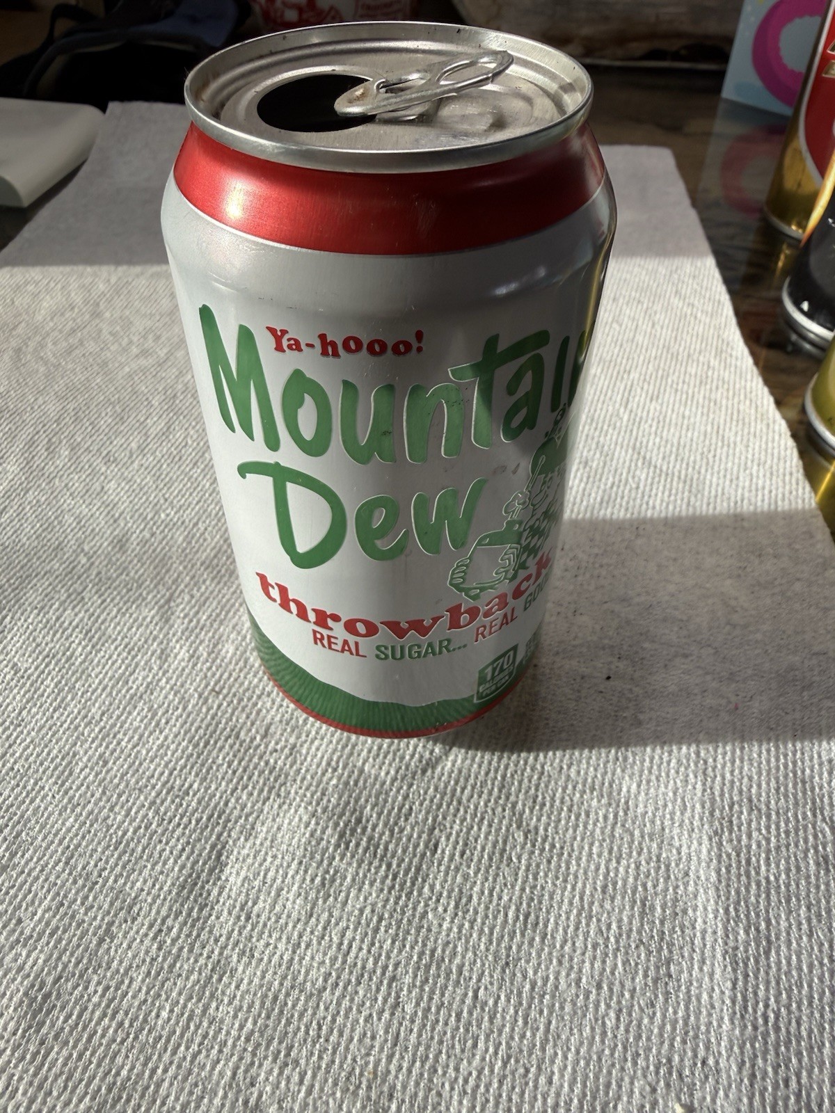 Mountain Dew Throwback Empty 12oz Soda 🥤 Can (2017)