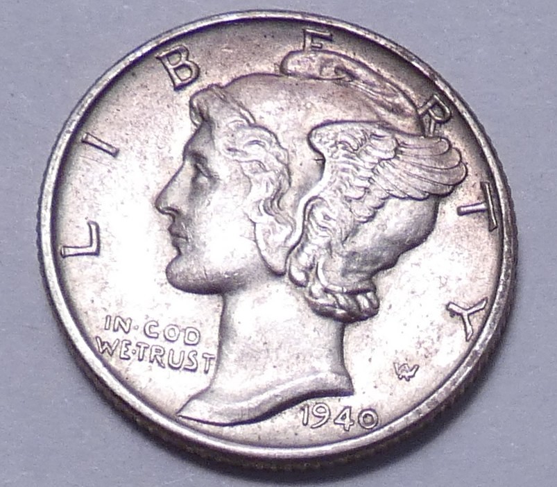1940 P Mercury Dime 10c - 90% Silver