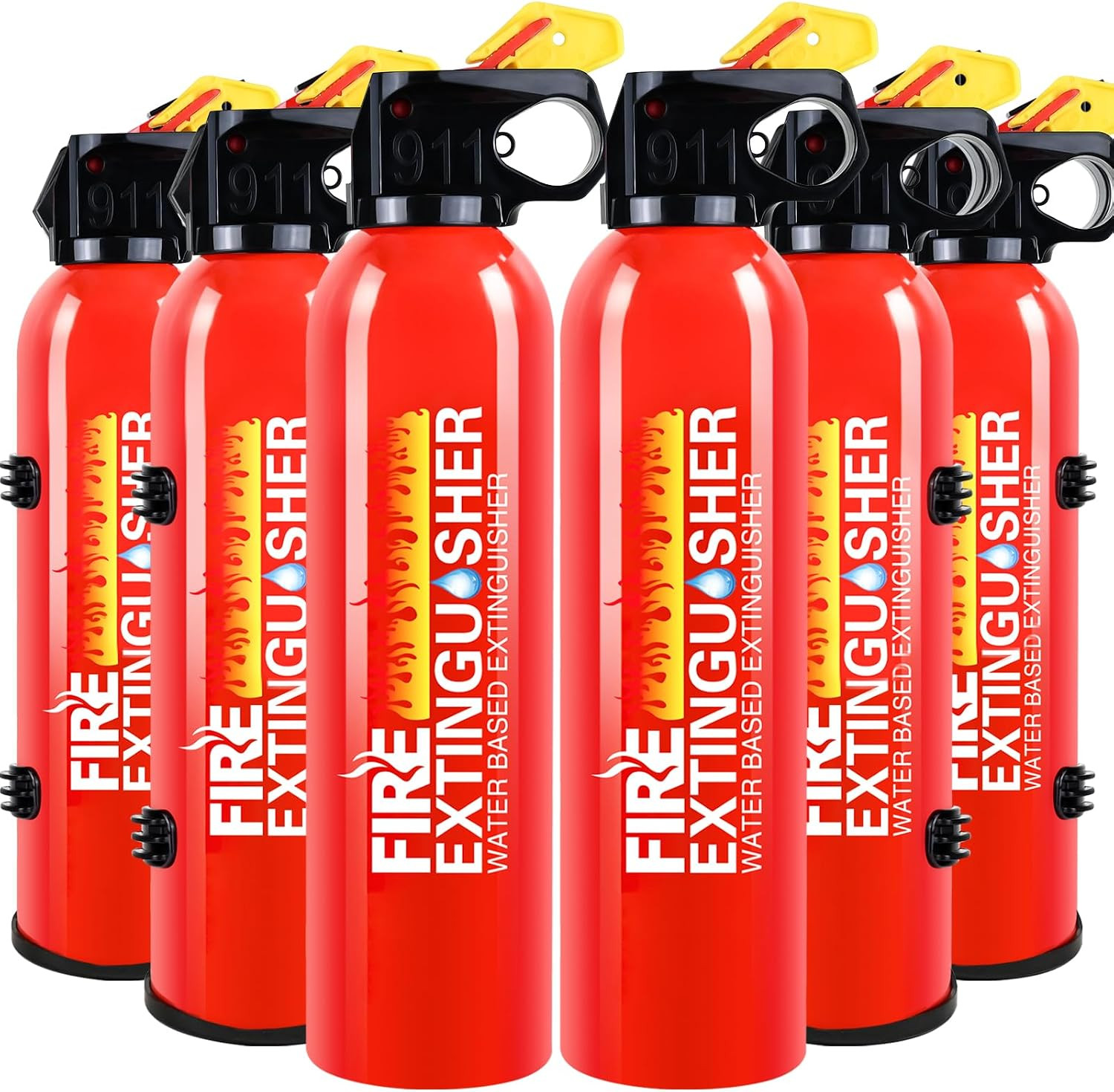 6 Pack Fire Extinguisher for Home with Wall Mount - Portable Fire Extinguisher f