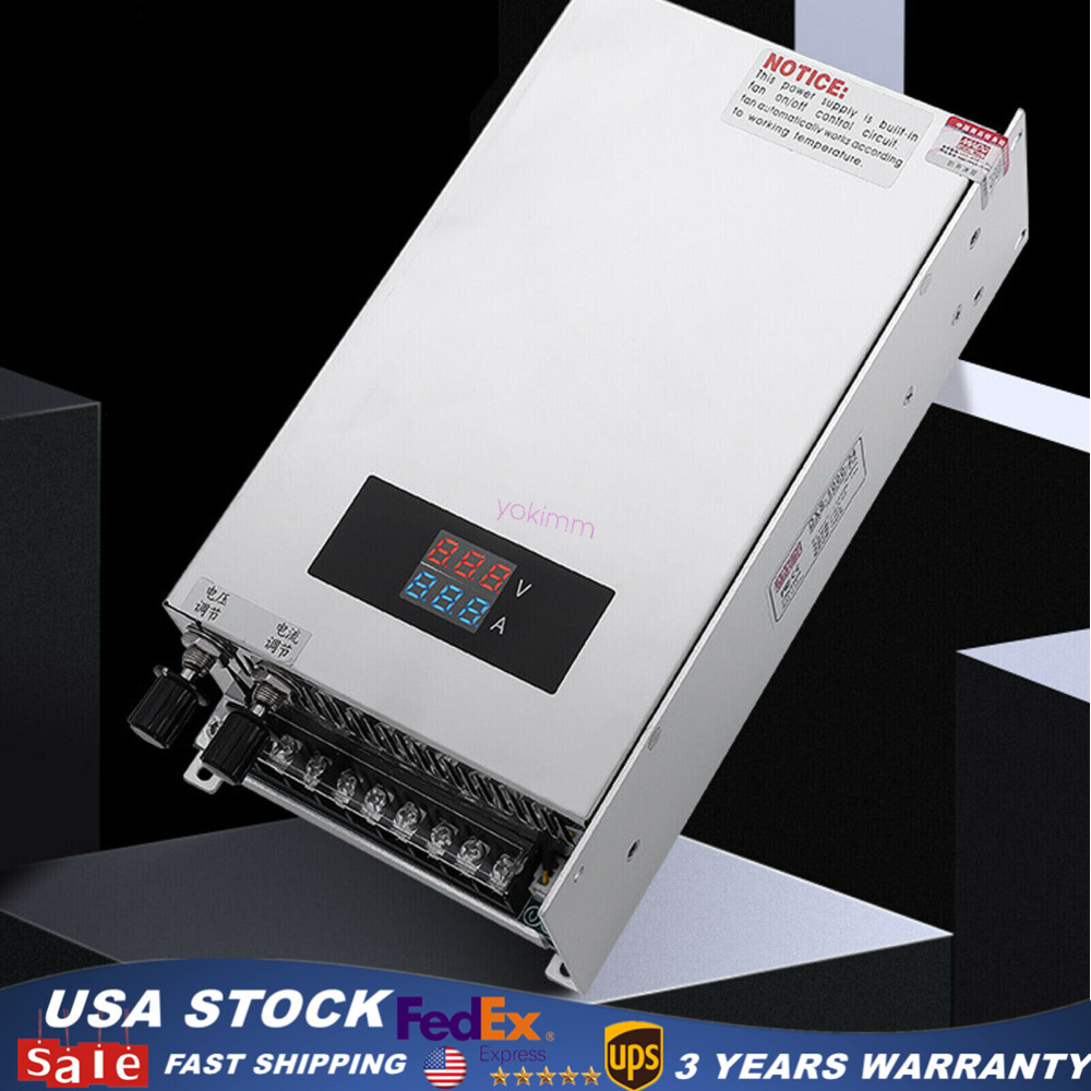New Adjustable Current and Voltage DC 0-48V Switch Mode Power Supply 1KW 20A
