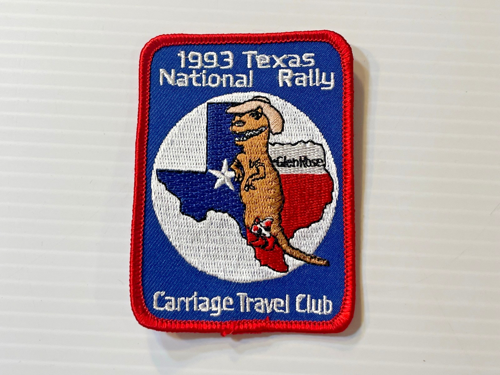 Vintage 1993 Texas National Rally - Carriage Travel Club - (3.5 Inch Patch)