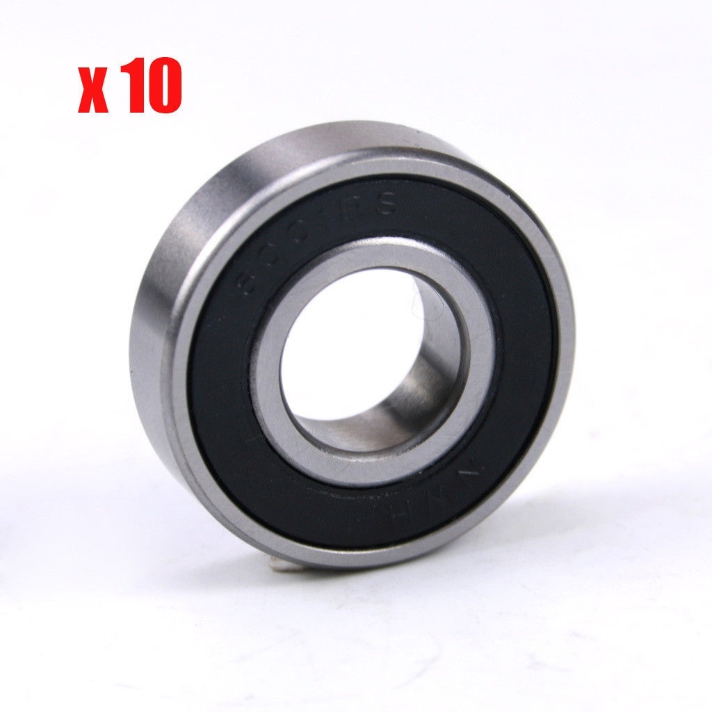 10x 6001-2RS Ball Bearing 12x28x8 Rubber Sealed 12mm x 28mm 6001RS Greased
