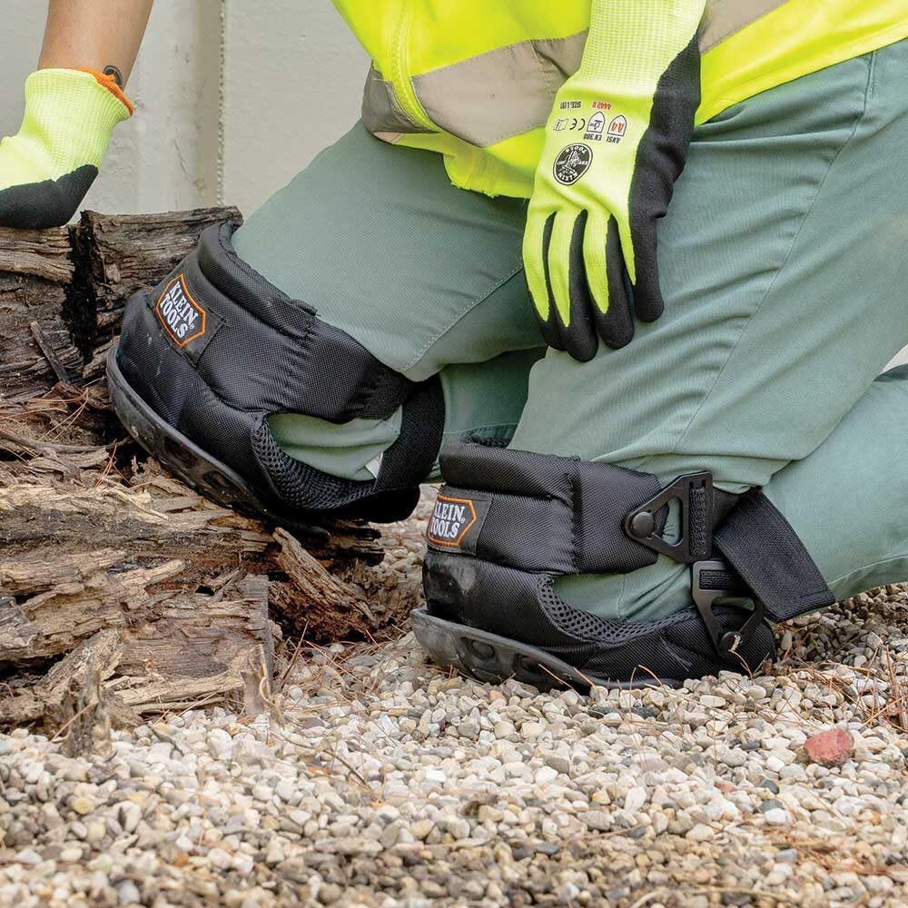 Klein Tools Hinged Knee Pads with Gel Padding Adjustable Straps Durable Prote...