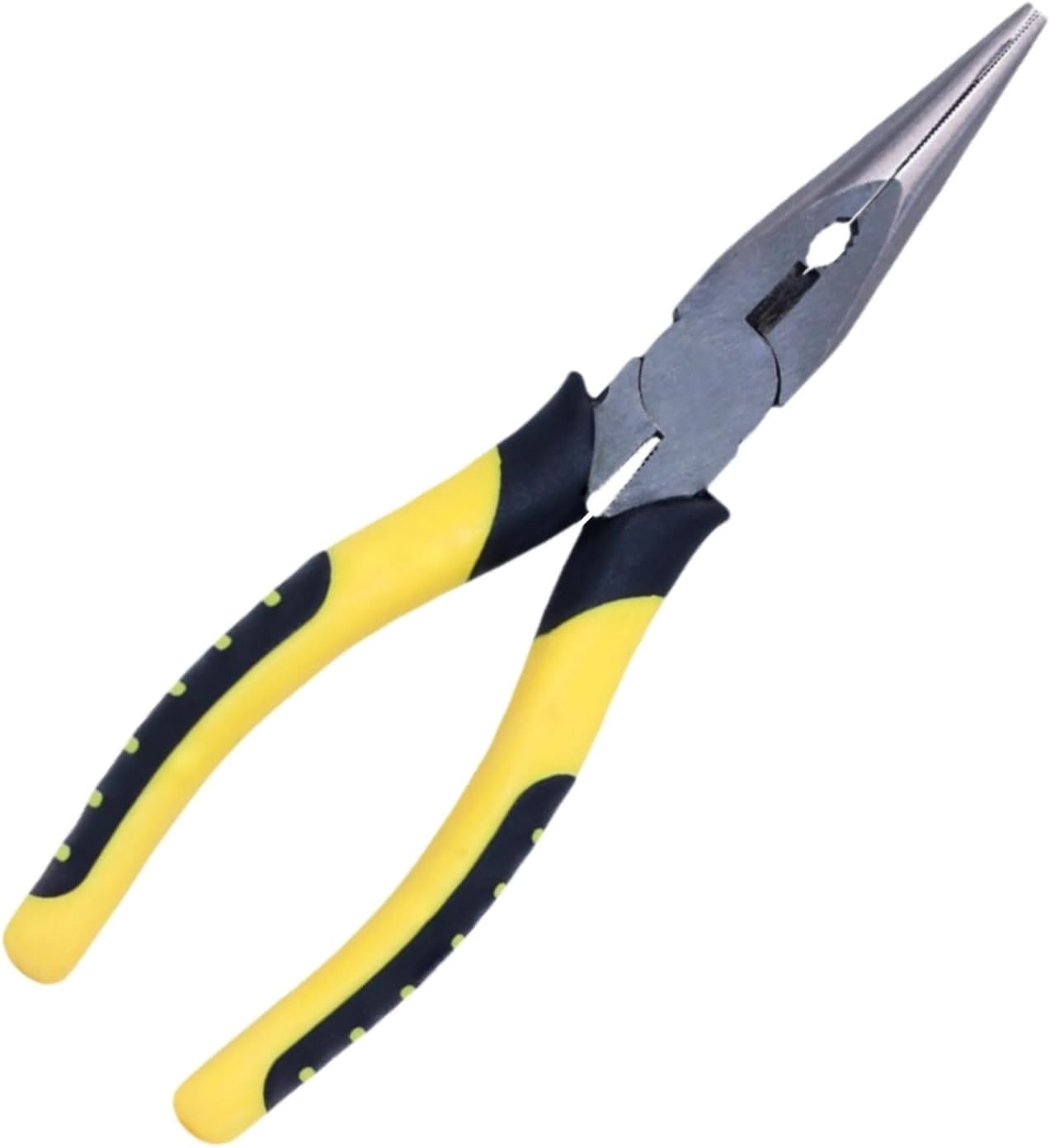 8-Inch Needle Nose Pliers: Paper Clamp Precision, Premium Heavy-Duty CRV Steel
