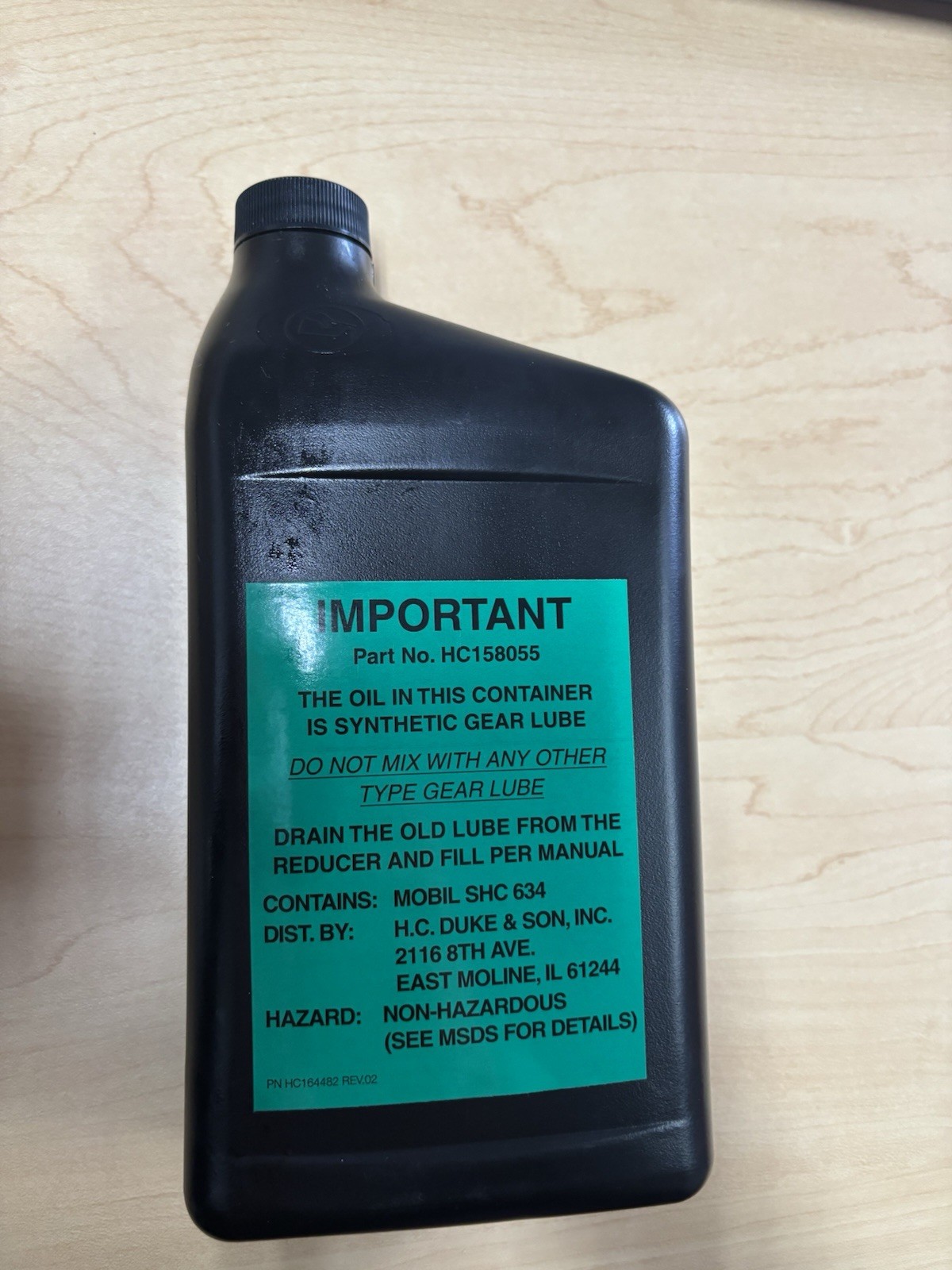 Electrofreeze HC158055 Oil, Synthetic Gear Lube OEM Genuine Replacement Parts