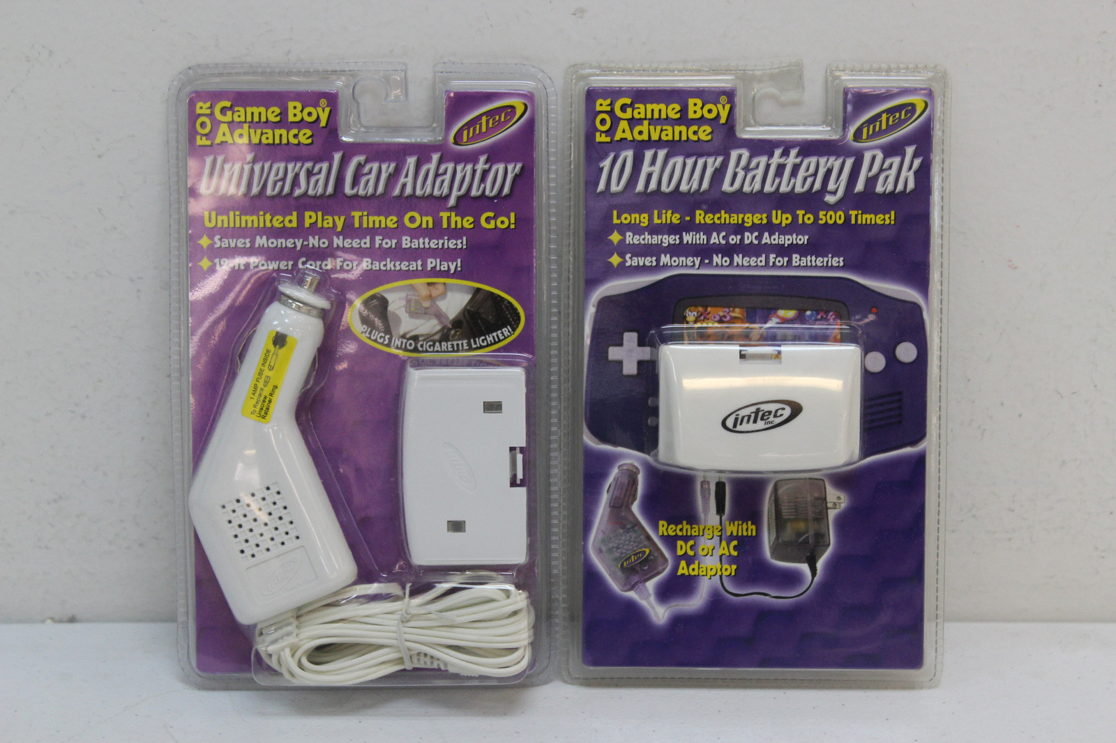 Intec Game Boy Advance Car Adapter & Battery Pack - New