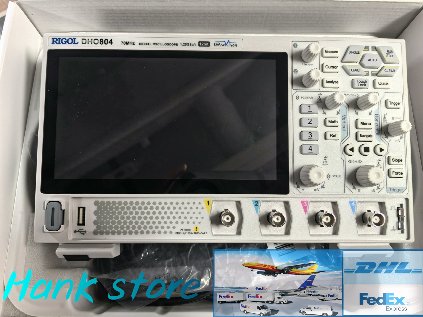 RIGOL DHO804 70MHz 4-Channel 12Bit Digital Oscilloscope with 4PCS 150MHz Probes