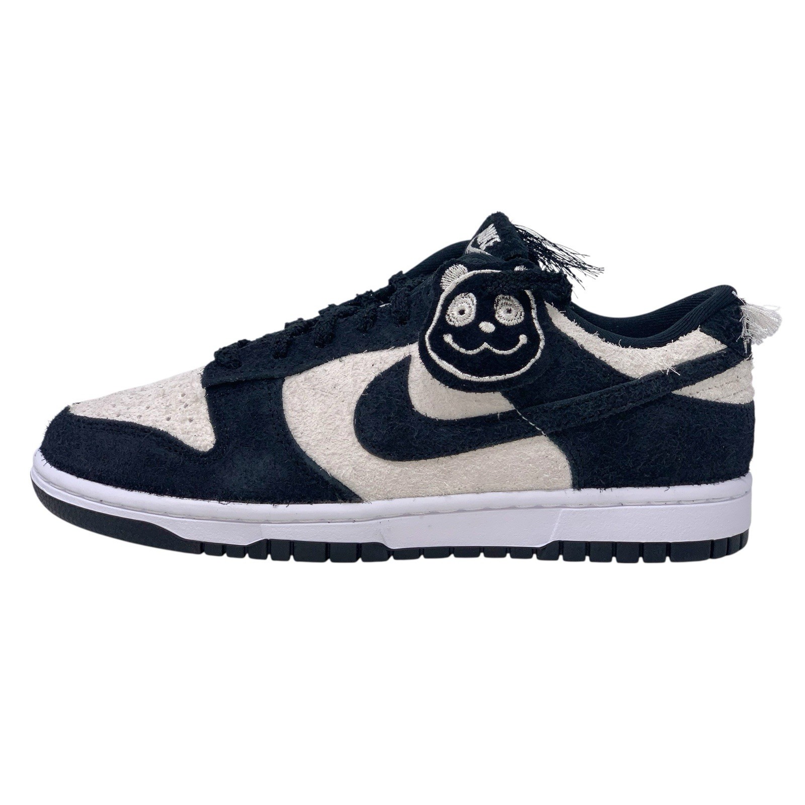 Nike Dunk Low 'Panda-Monium' Black Suede Sneakers, Size 7.5 / 9W BNIB IB2990-100