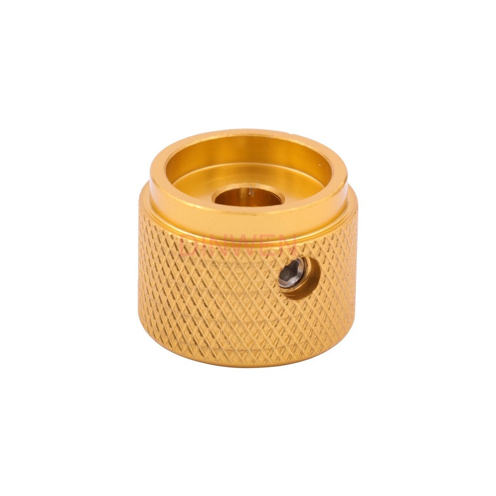 20x15.5mm Solid Full Aluminum Volume Knobs AMP Radio Potentiometer Buttons Gold
