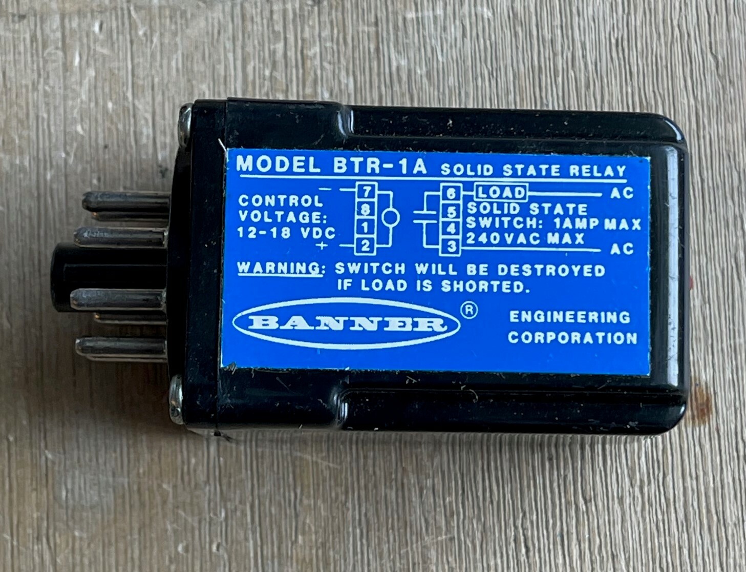 BANNER BTR-1A SOLID STATE RELAY 8 PIN NEW IN BOX