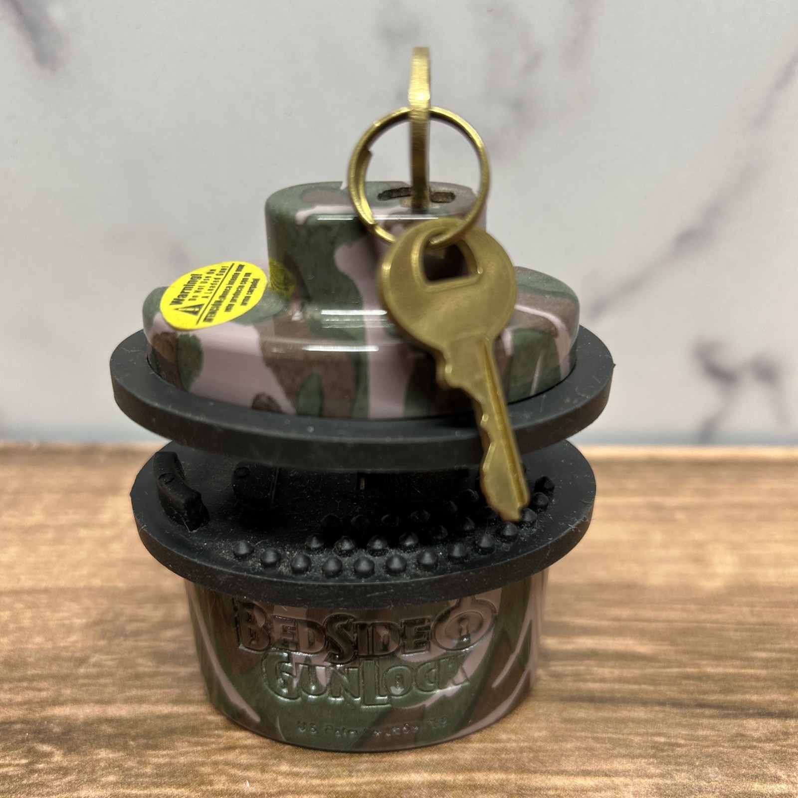 Camo Fixed Mounting Keyed Trigger Gun Lock by BedSide Gunlock