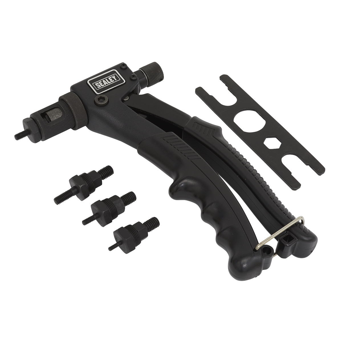 Sealey Threaded Nut Riveter Curve Design With Rubber Grip Handle AK3986