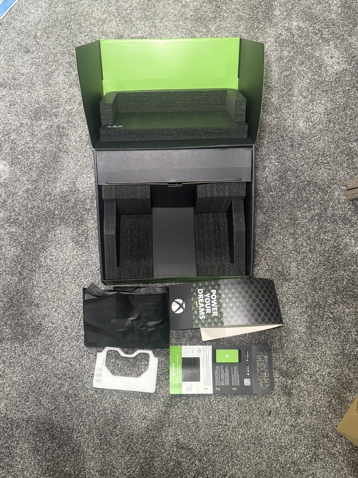 Xbox Series X 1TB SSD Packaging Empty Box With Foam Inserts Only