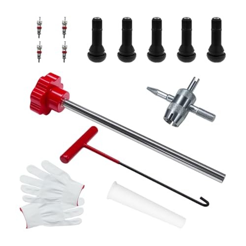 Quick Change Tire Valve Stem Tool Kit, Tire Valve Core Remover Quickly Red