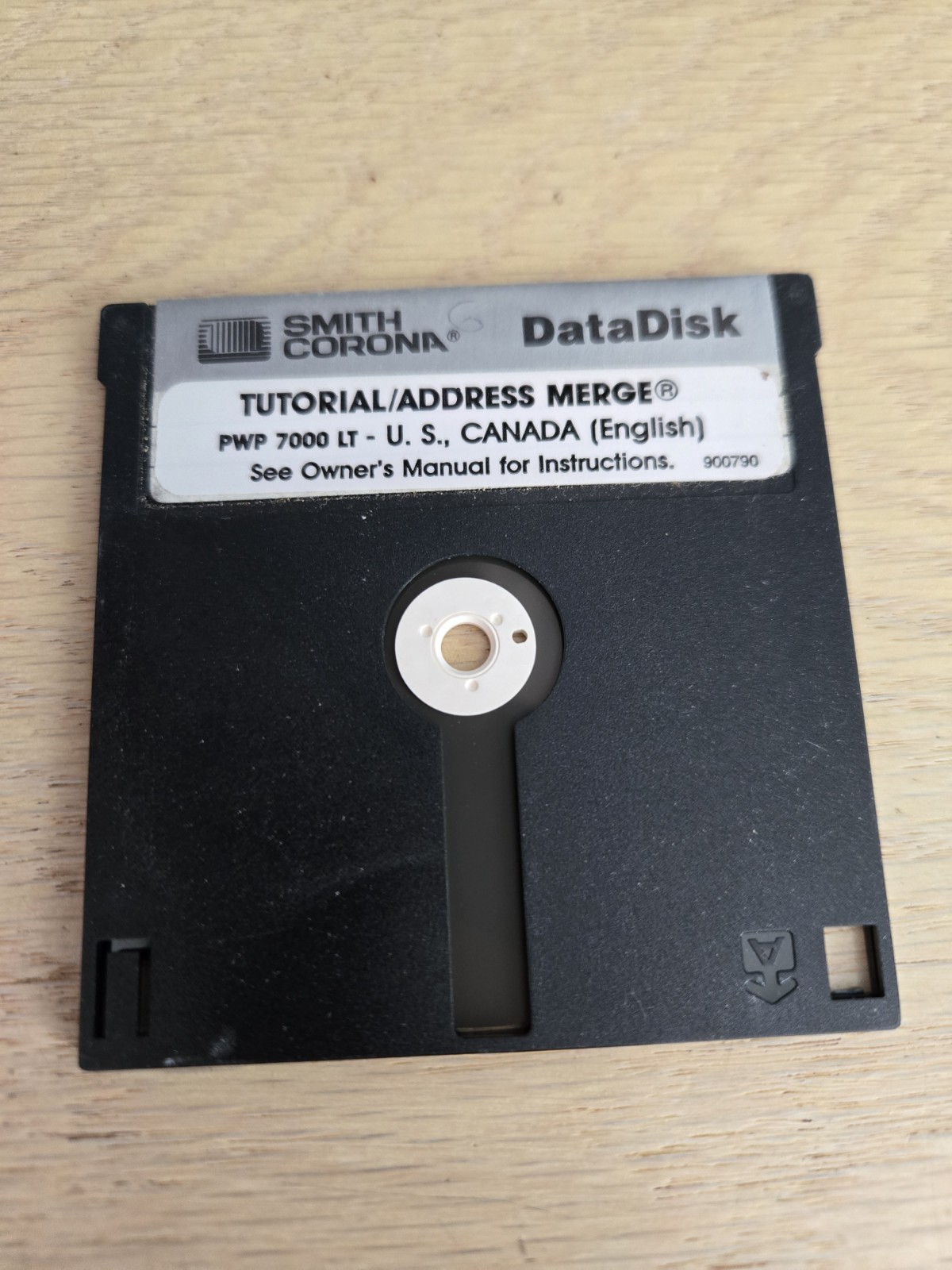 Smith Corona DataDisk Tutorial 2 Sided Disk U.S. Canada English S61838 PWP7000LT