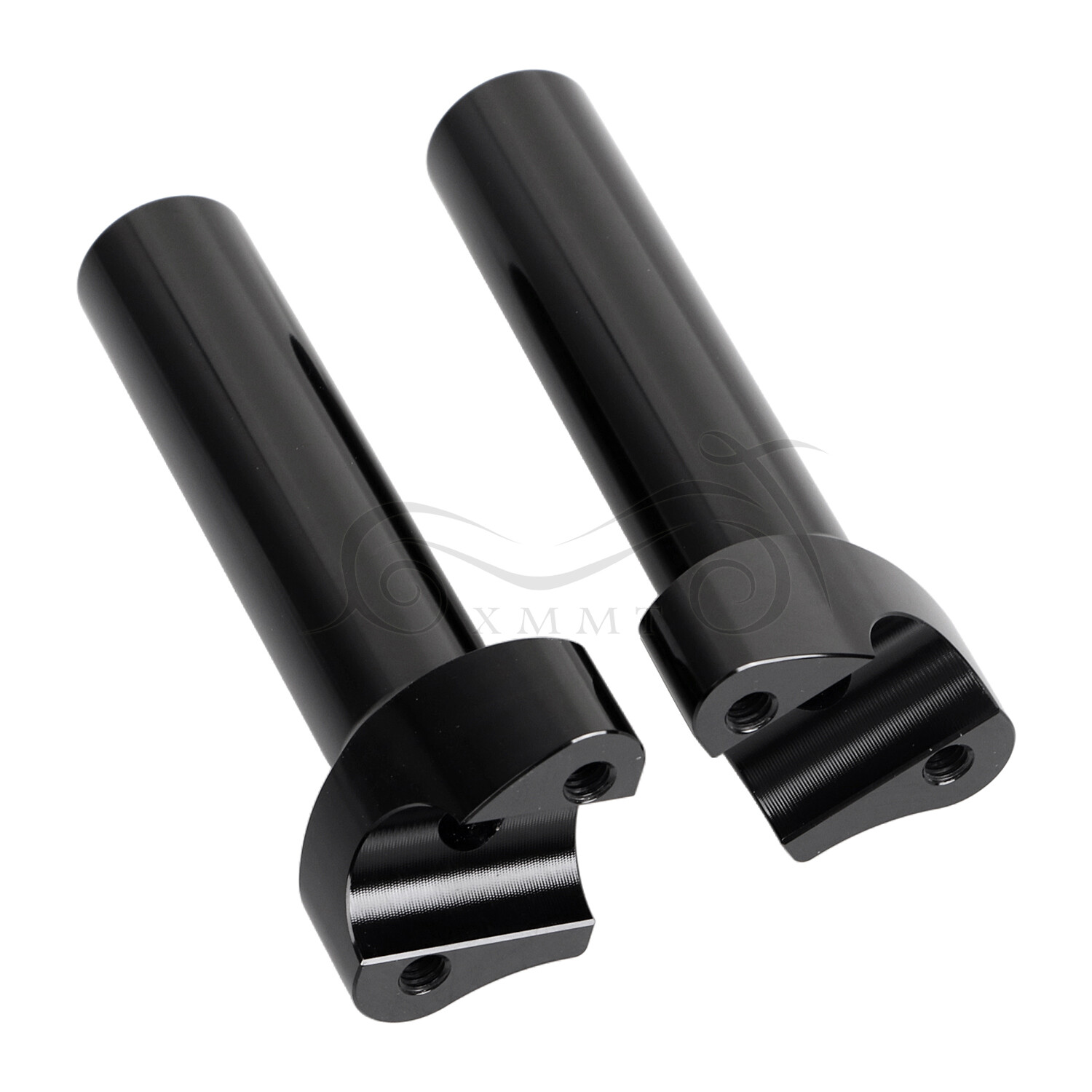 Black 5.5" Handlebar Risers Bottom For Harley 1" Bar Dyna Softail Sportster FXS