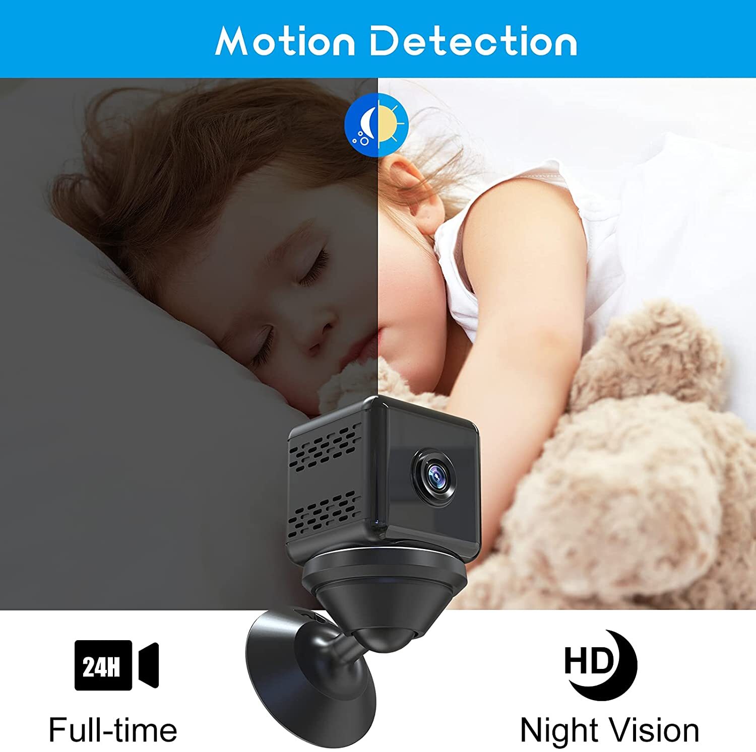 Mini App WiFi Hidden Camera 4K Motion Detection Night Vision Home Security Cam