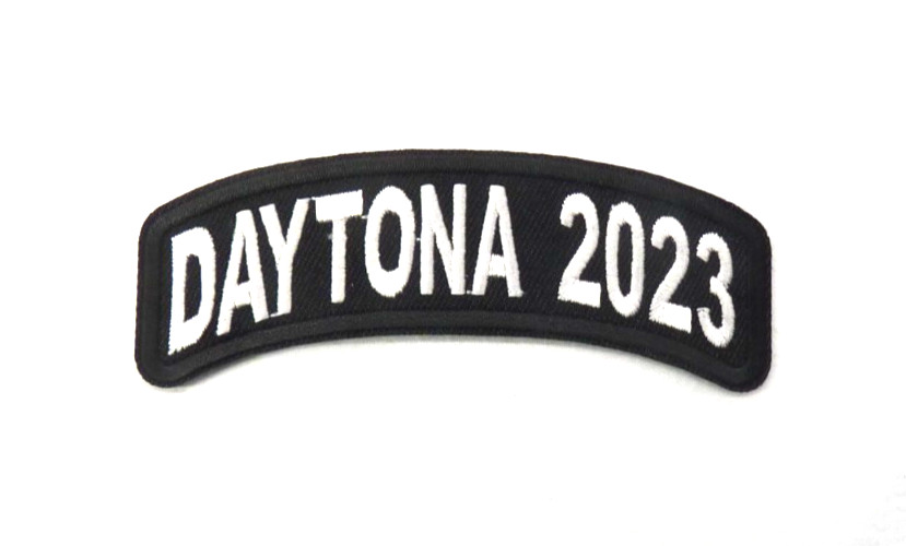 Daytona 2023 White Small Rocker Patch.