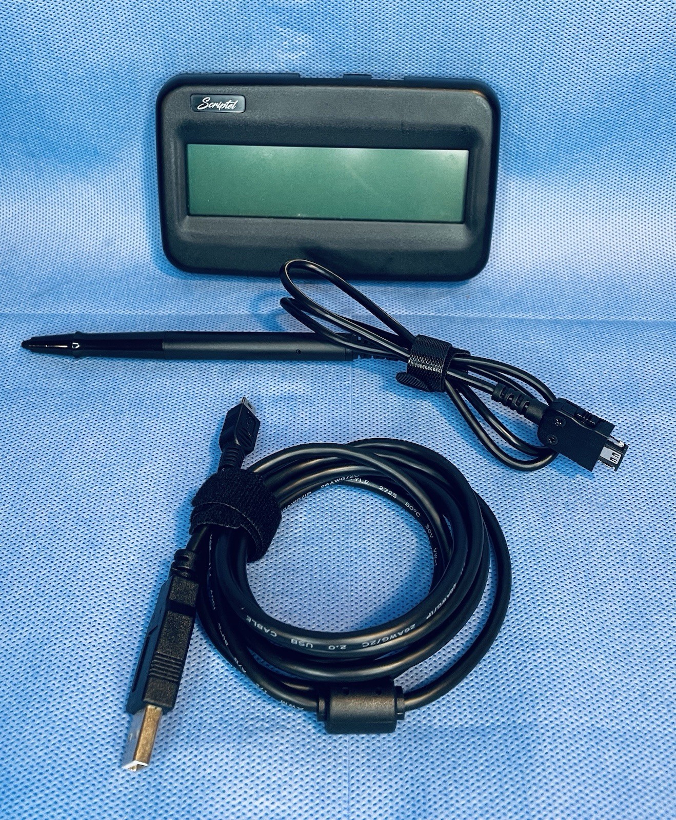 Scriptel ST1550 EasyScript Compact 1x5 LCD Signature Capture Pad With Pen Used