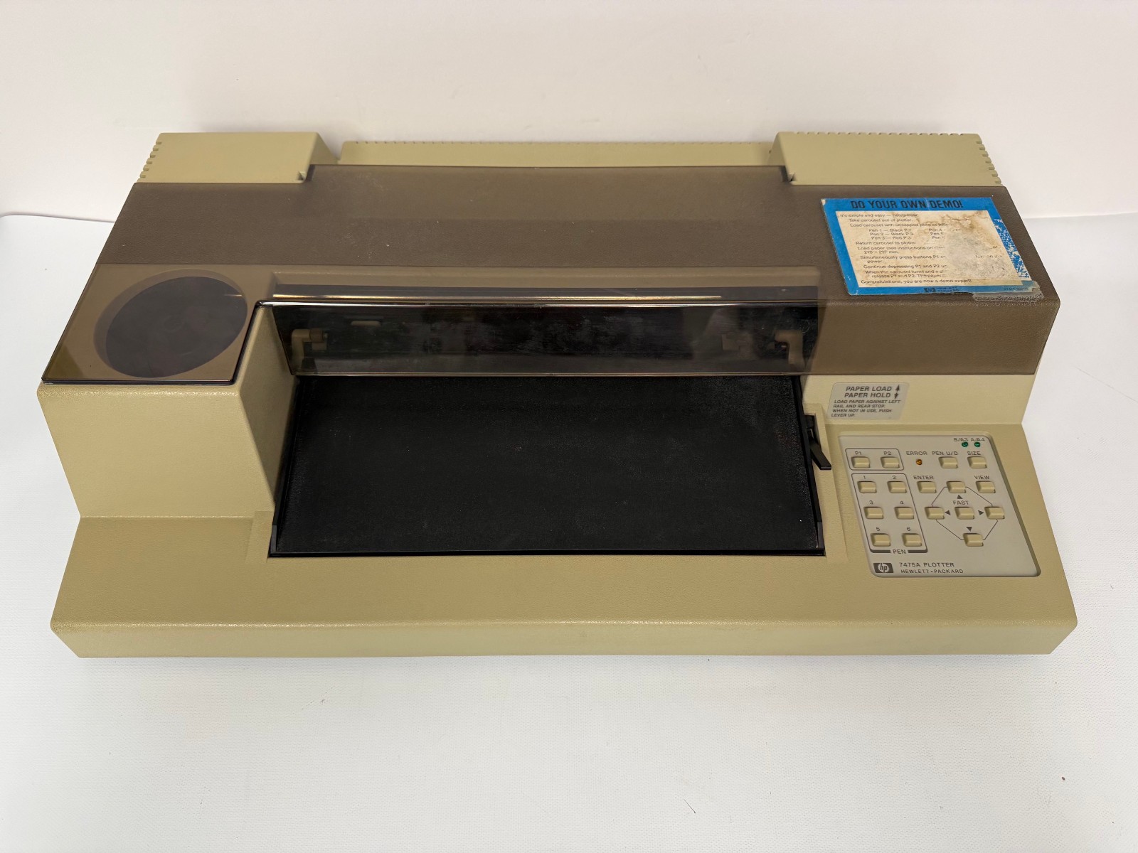 VINTAGE HP 7475A GRAPHICS PLOTTER 6 PEN PLOTTER TESTED