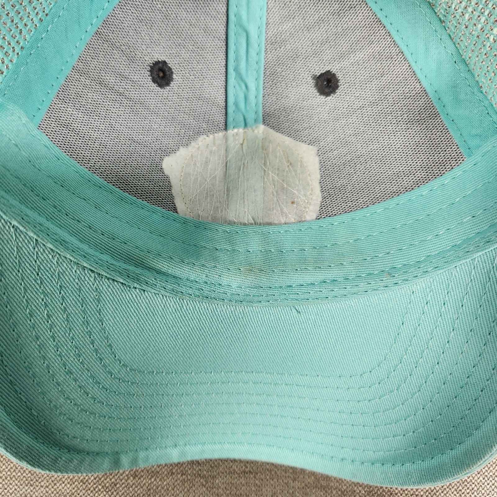 Masters American Needle Blue Logo Patch Mesh Trucker Snapback Cap Hat