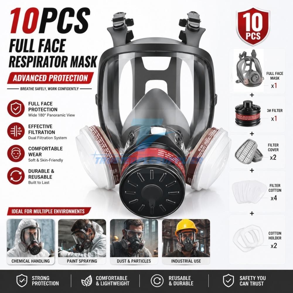 Gas Masks Survival Nuclear and Chemical Mask with 40Mm Activated Carbon