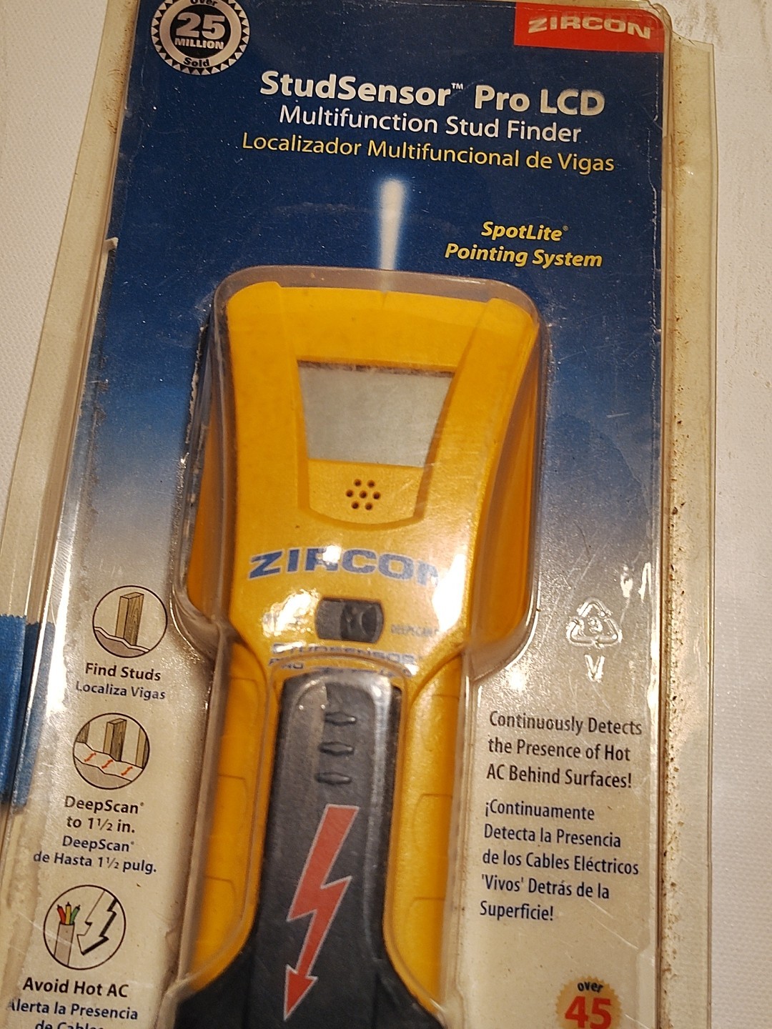 Zircon Stud Sensor Pro LCD Display Stud Finder Spotlite 2005 Open Box