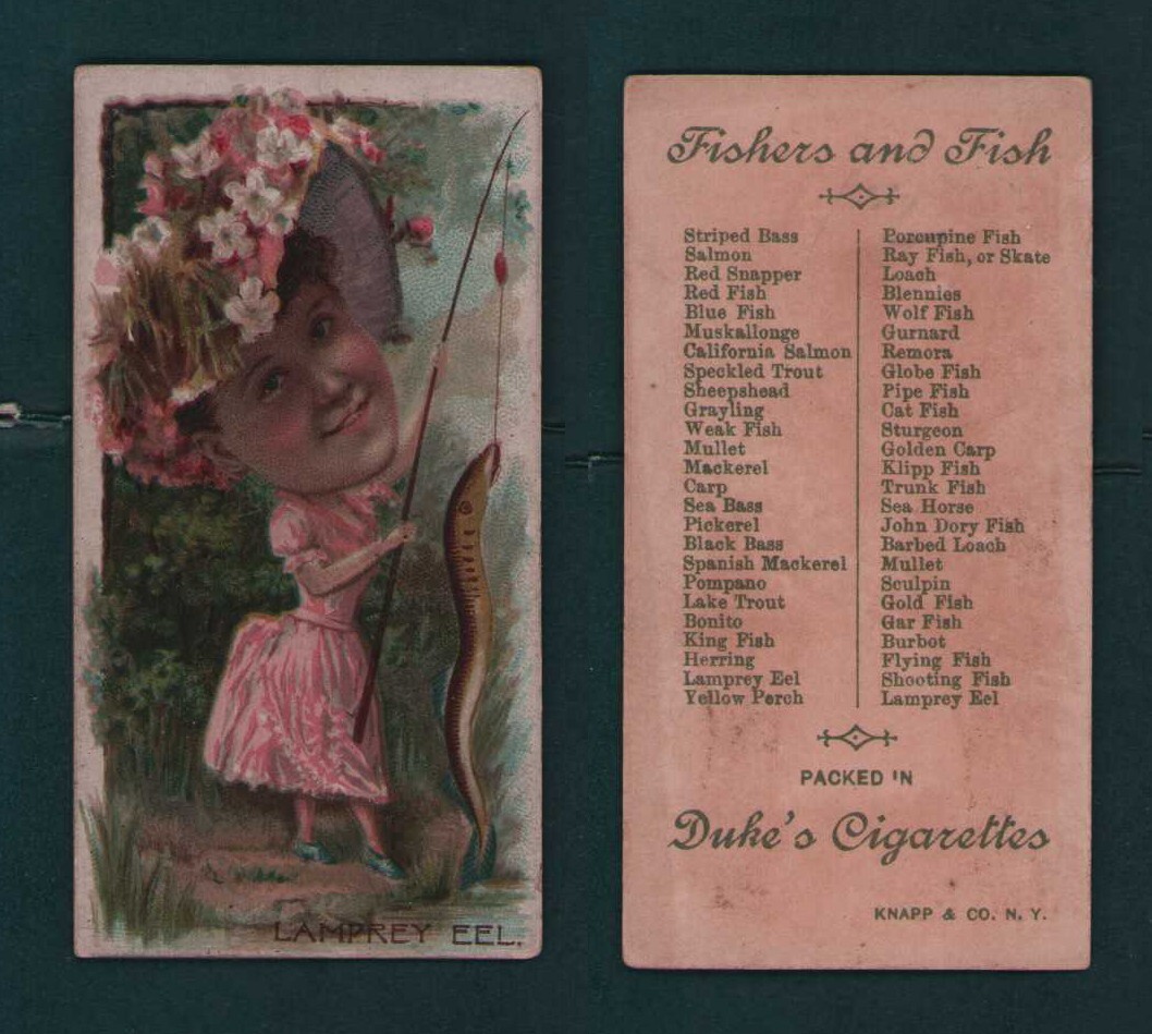 1888 Dukes Cigarettes N74 FISHERS and FISH Tobacco Cards - U Pick