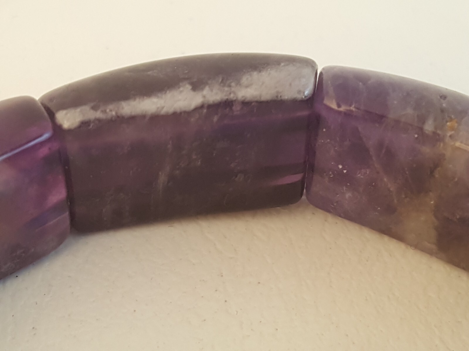 Amethyst stretch bracelet artisan handcrafted